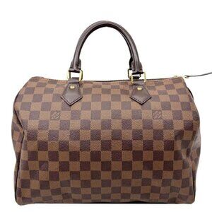 Louis Vuitton  Speedy 30 Damier Ebene Satchel Bag Brown